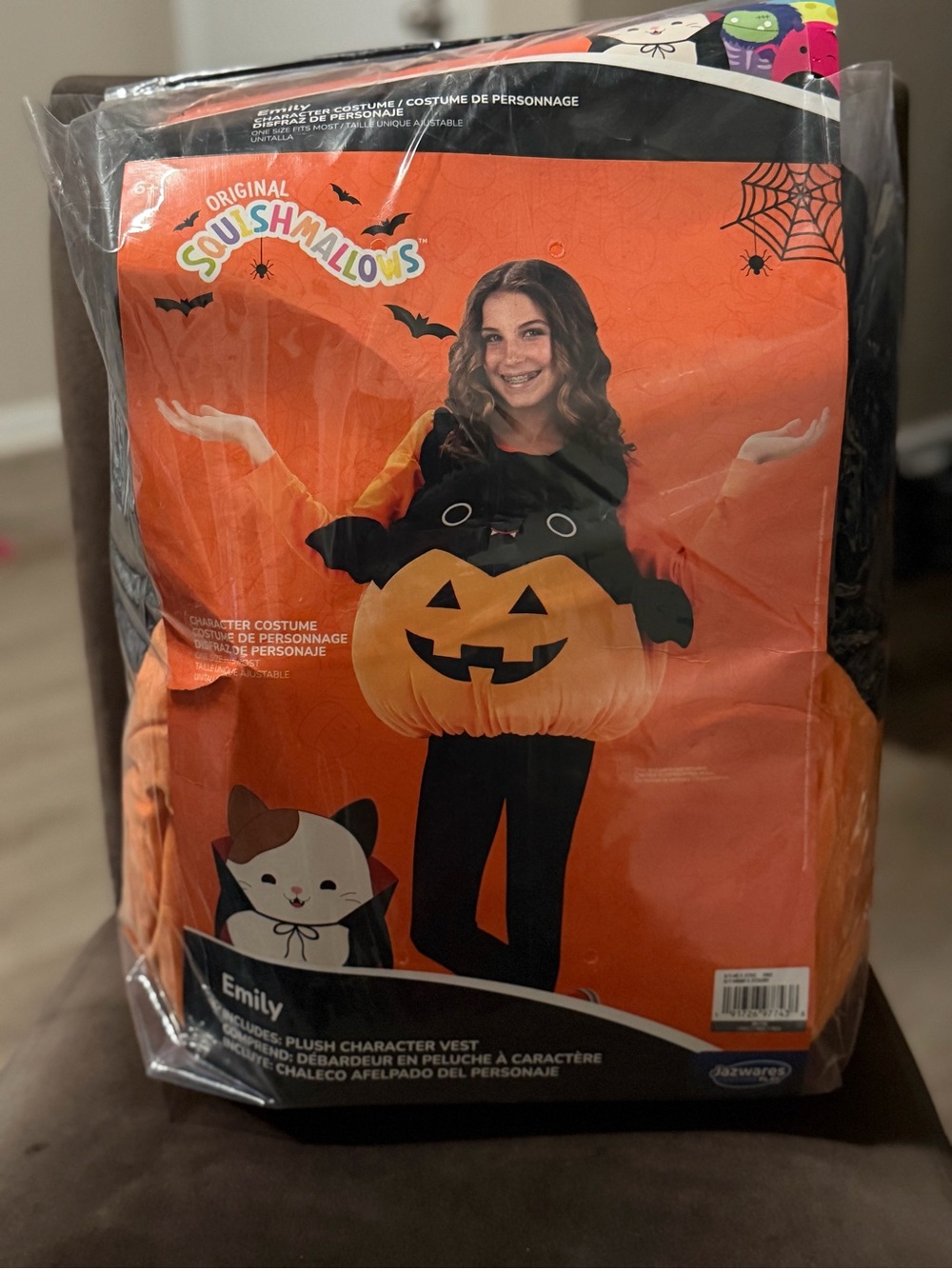 Squishmallows Emily Pumpkin Costume - Orange & Black